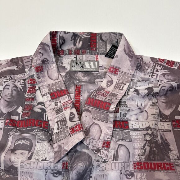 Enyce The Source Magazine Shirt Adult 3XL Y2K AOP Button Up Tupac Biggie Snoop - Picture 7 of 14